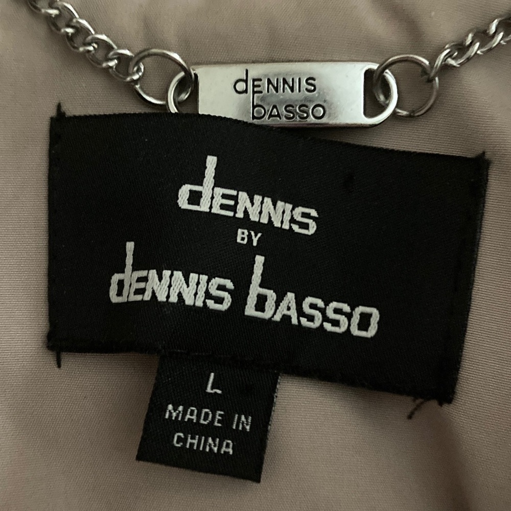 Dennis by Dennis Basso hooded womens large rain coat tan lined - Picture 3 of 12